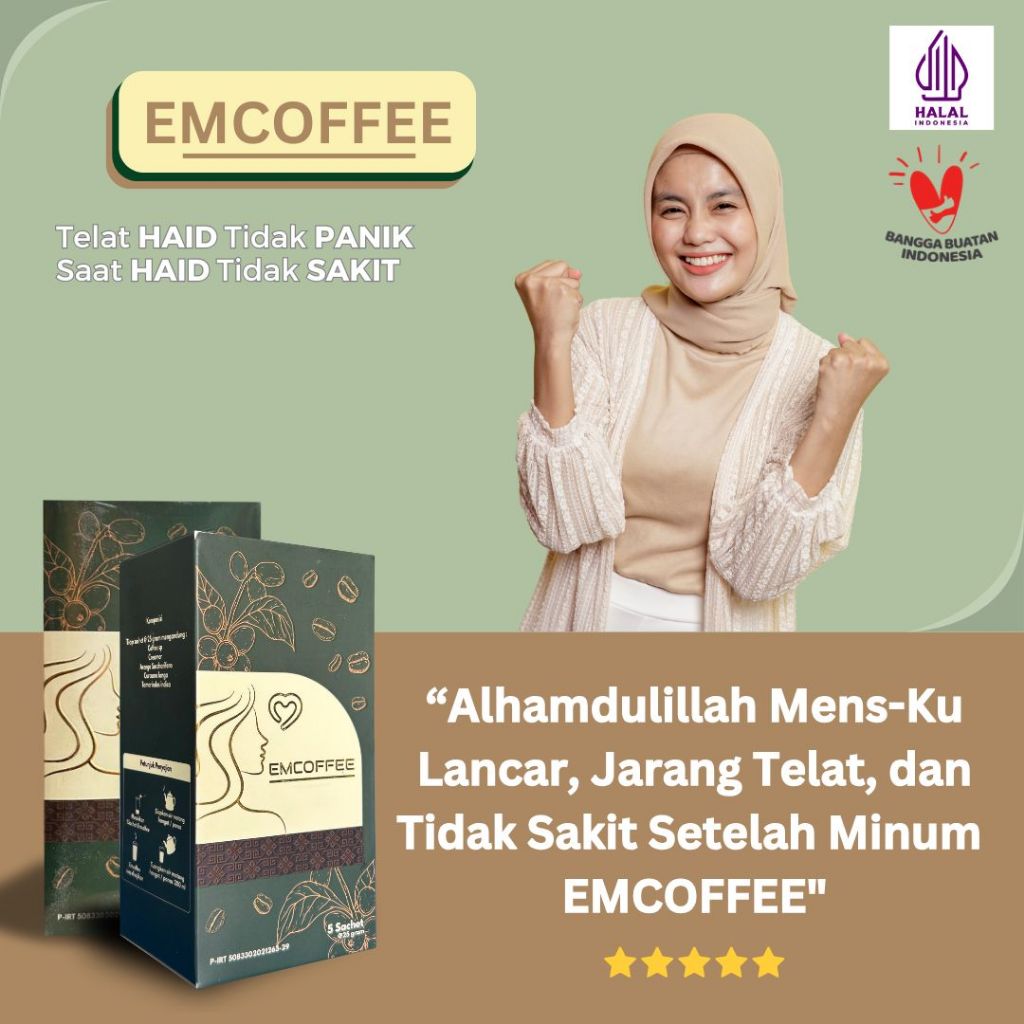 

PROMO EMCOFFEE MINUMAN HERBAL PELANCAR HAID 100 % HERBAL ORIGINAL PEREDA NYERI HAID