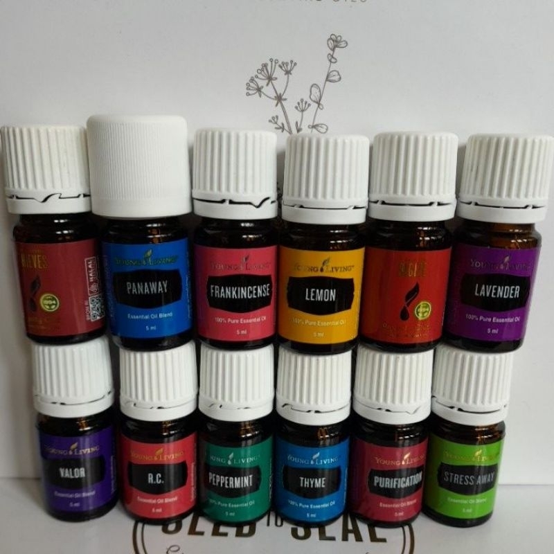 YL 5ml peppermint oil young living,lavender oil young living,rc oil young living,lemon oil young liv