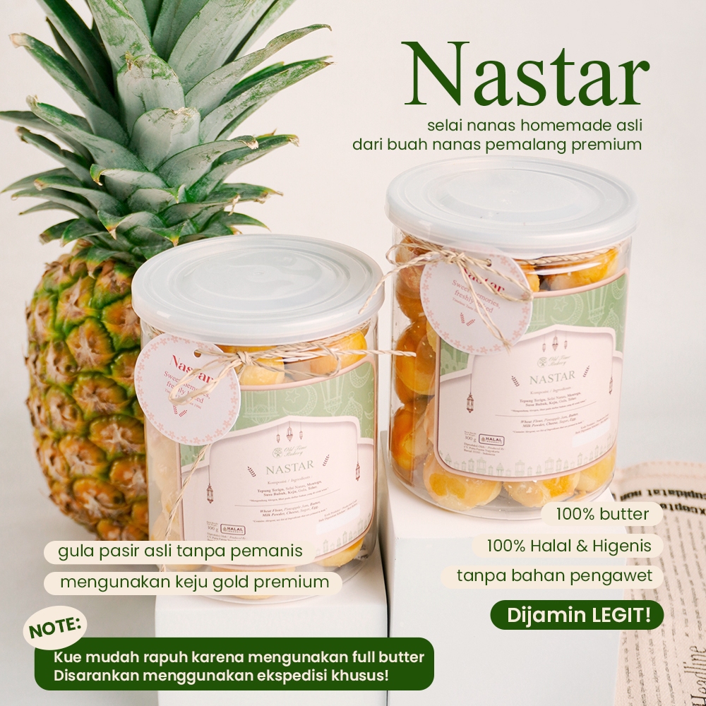

Old Time Bakery Nastar Premium Lumer Dengan Selai Nanas Asli | Hampers Idul Fitri | Kue Lebaran