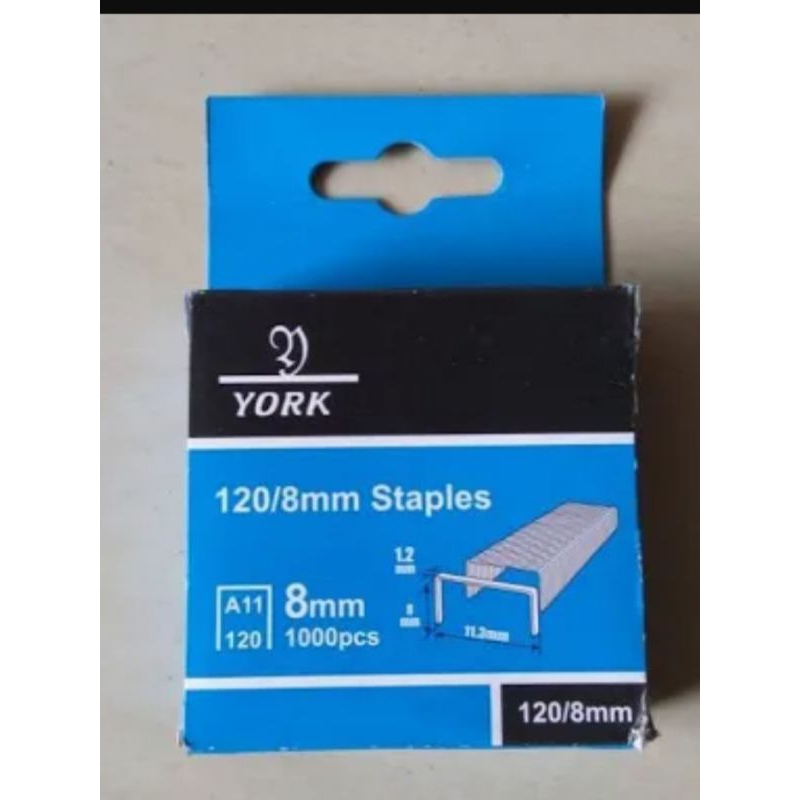 

isi hekter refill staples gun YORK steker tembak 8mm tebal
