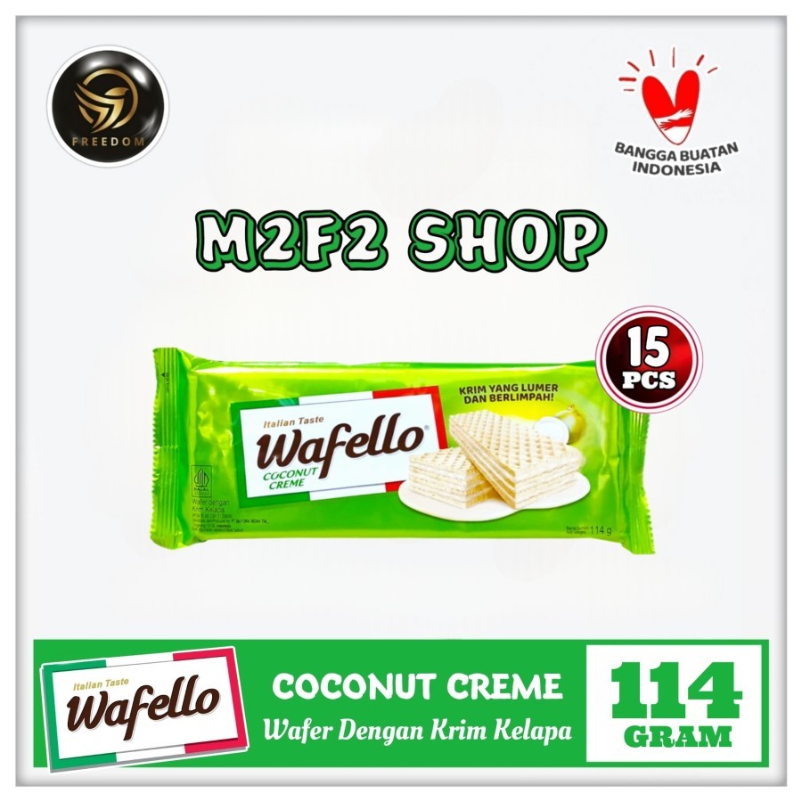 

Roma Wafer Wafello Coconut Creme | Krim Kelapa - 114 gr (Kemasan 15 Pcs)