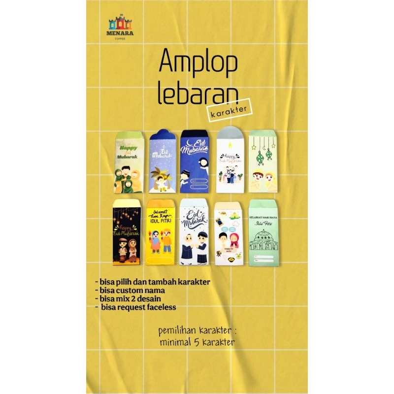 

50 PCS AMPLOP ANAK LEBARAN KECIL MURAH