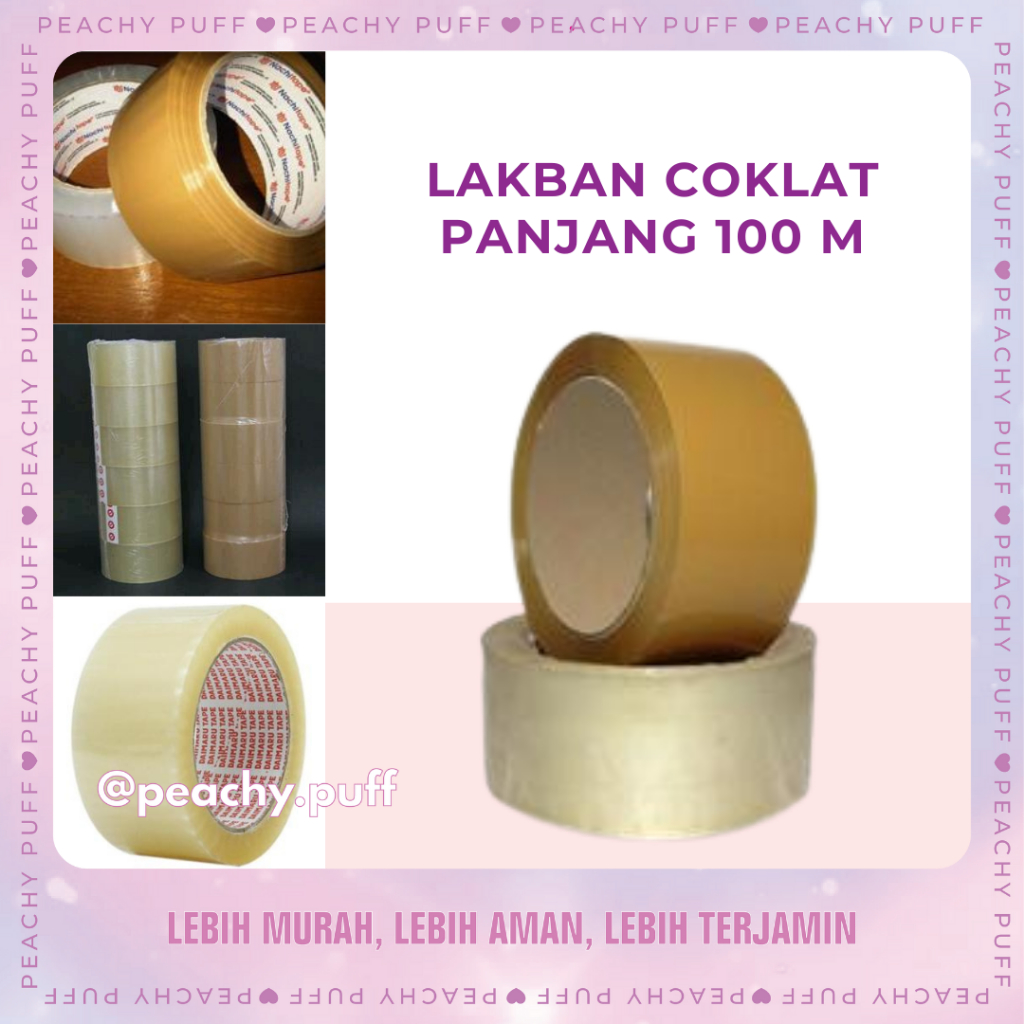 

Lakban Coklat/Bening 100 Yard – Tahan Lama dan Kuat untuk Packing | LAKBAN COKLAT/BENING 100 YARD (OFF-11)
