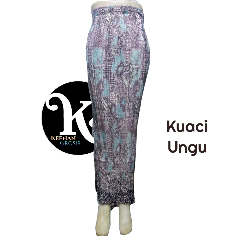 Keenan Grosir Rok plisket batik motif Kuaci Ungu