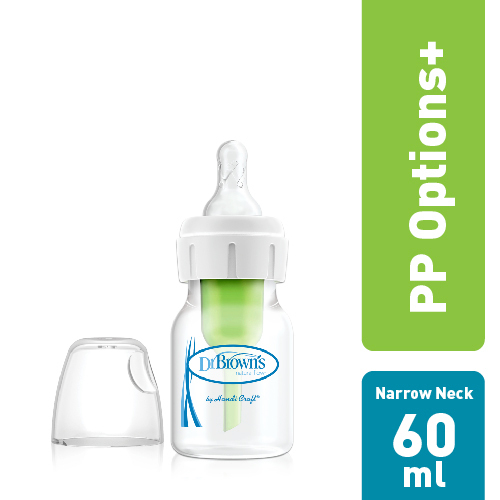 BOTOL SUSU DR BROWN'S STANDART NECK 2oz PP NARROW OPTION Plus green 60ml