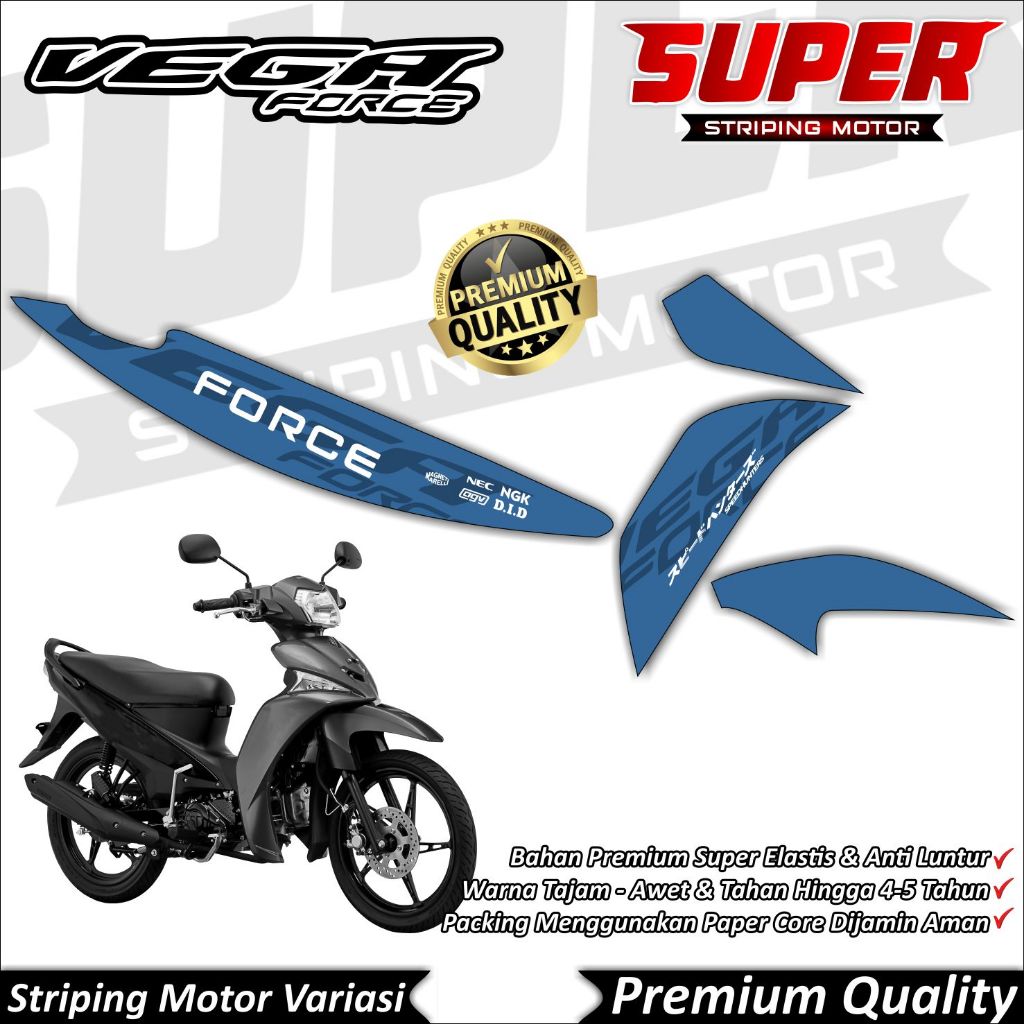 Stiker Vega Force Anti Luntur keren Striping Vega Force Striping Yamaha Vega Force Polos