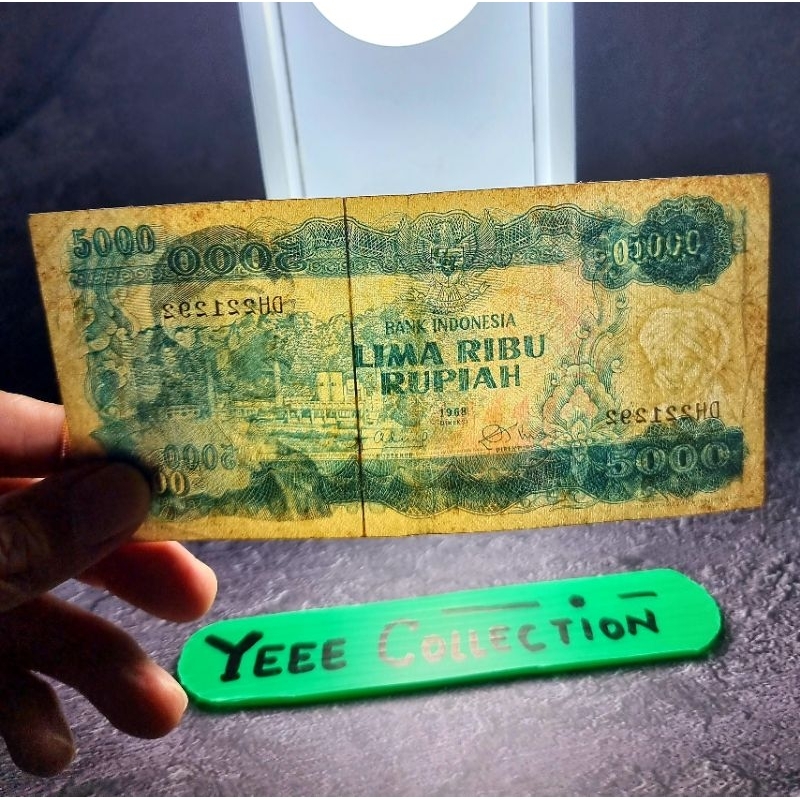 Uang Kertas Kuno Sudirman 5000 Rupiah Tahun 1968 - DH 221292