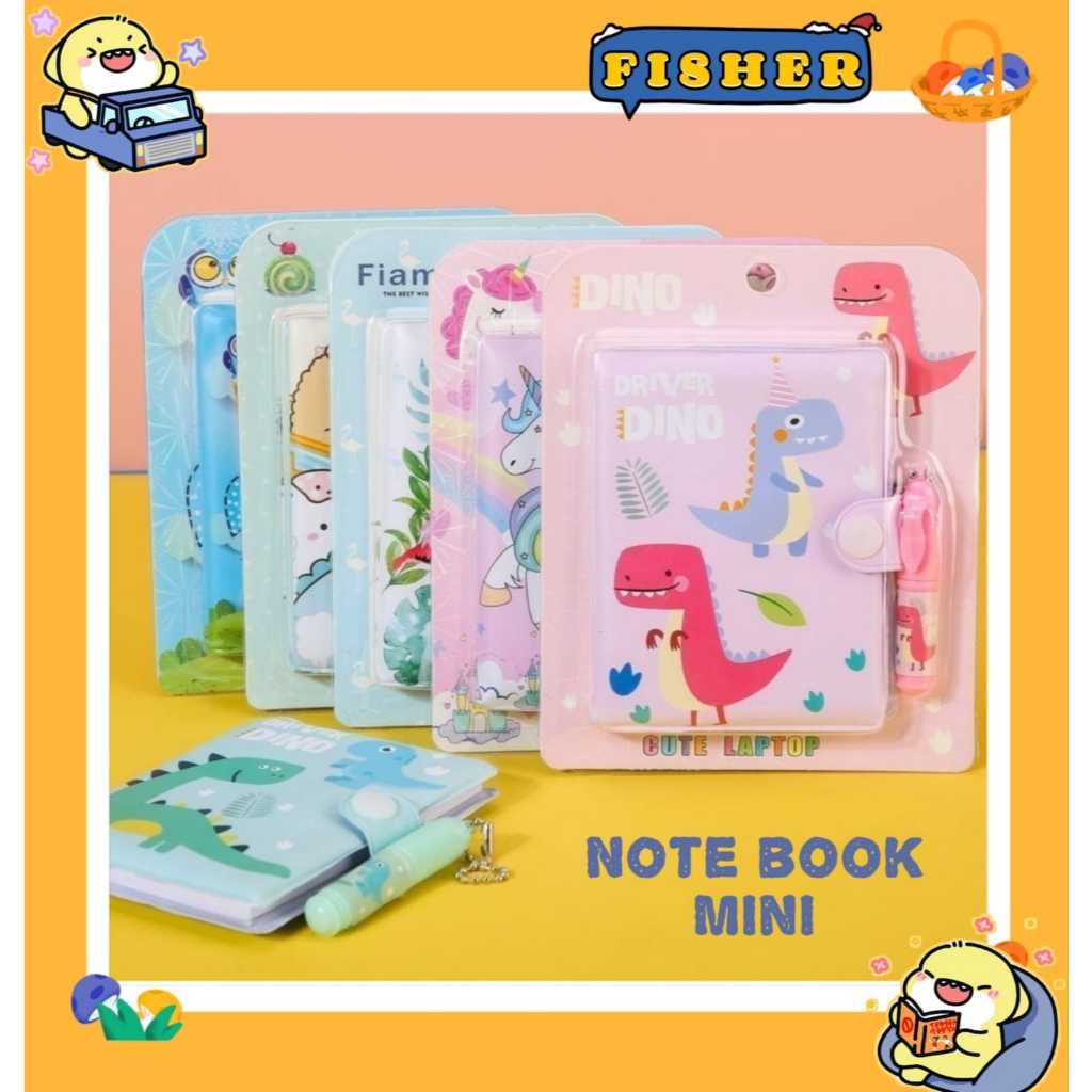 

[FISHER] Buku Memo Karakter + Pen | Diary Mini | Notebook kartun | Notebook Mini + Pen