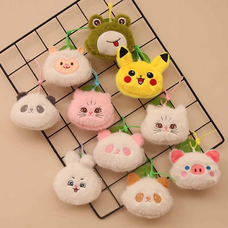 Gantungan kunci dompet mini lucu karakter gantungan tas dompet unik