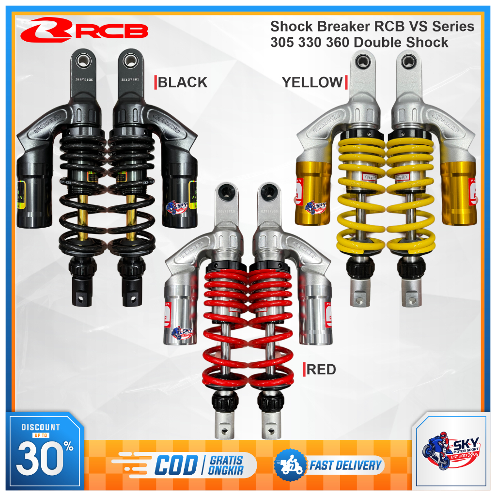 Shock Breaker RCB VS Series 305 330 360 Nmax Old Nmax New Aerox Xmax Pcx 150 Pcx 160 Adv 150 Adv 160