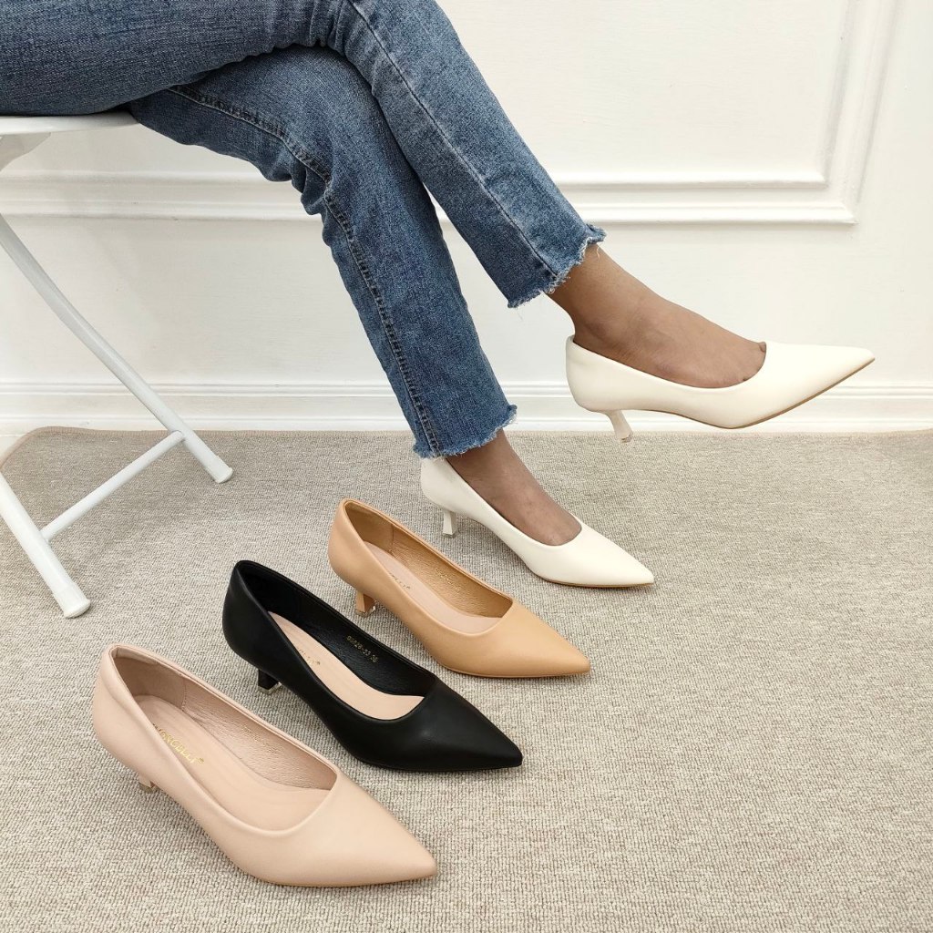 Simoncelli Sepatu Heels Wanita Polos Import | Sepatu Wanita | Wedding Shoes | Bridal Shoes | Sepatu 