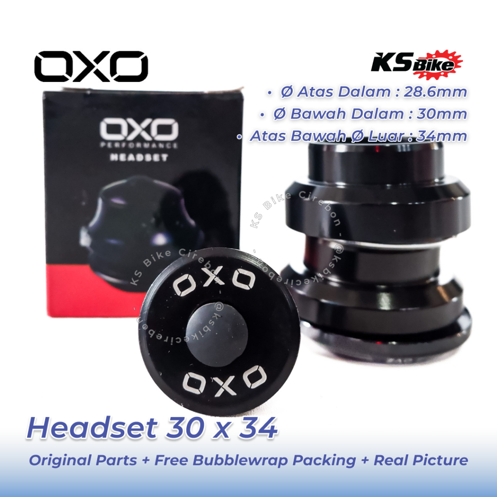 Headset External OXO HS-8 30x34mm Bearing Oversize Sepeda Gunung MTB Federal Jadul KS Bike Cirebon