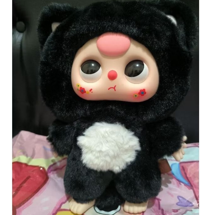 Baby Three 400% Series Vinyl Face Original - Kucing hitam