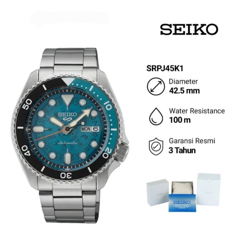 Seiko SRPJ45K1 Automatic Jam Tangan Pria Original