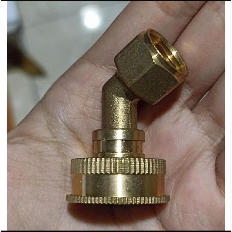Nozel Nozzle Spuyer Sprayer Kuningan Lubang 4 Bengkok