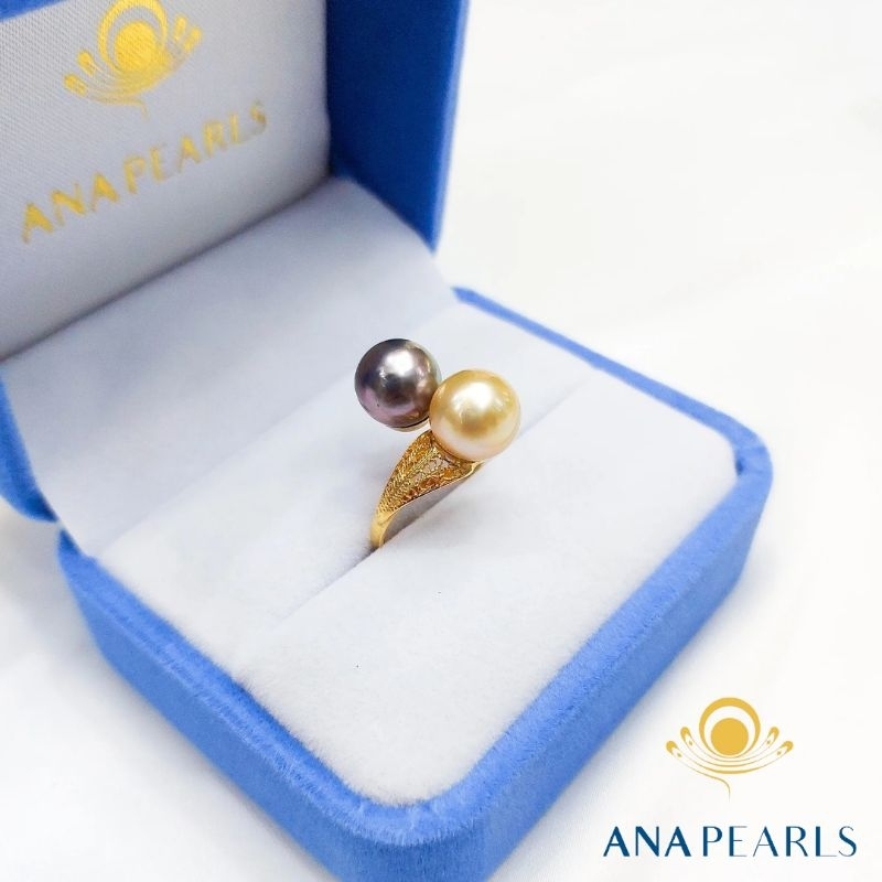 CINCIN EMAS 22K | MUTIARA AIR LAUT ASLI LOMBOK | BERSERTIFIKAT