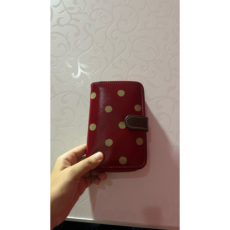 Dompet Cath Kidston Polkadot Merah & Hitam