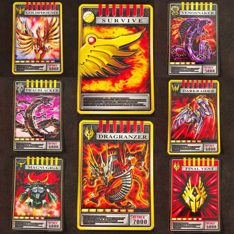 Kamen Rider Ryuki Advent Card Survive Final Vent Dragreder Kustom Card Deck (Bootleg) Non Bandai | D