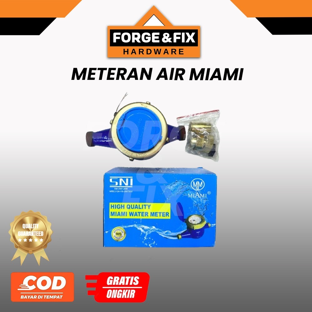 MIAMI Meteran Air Bersih Water Meter 1/2 INCH