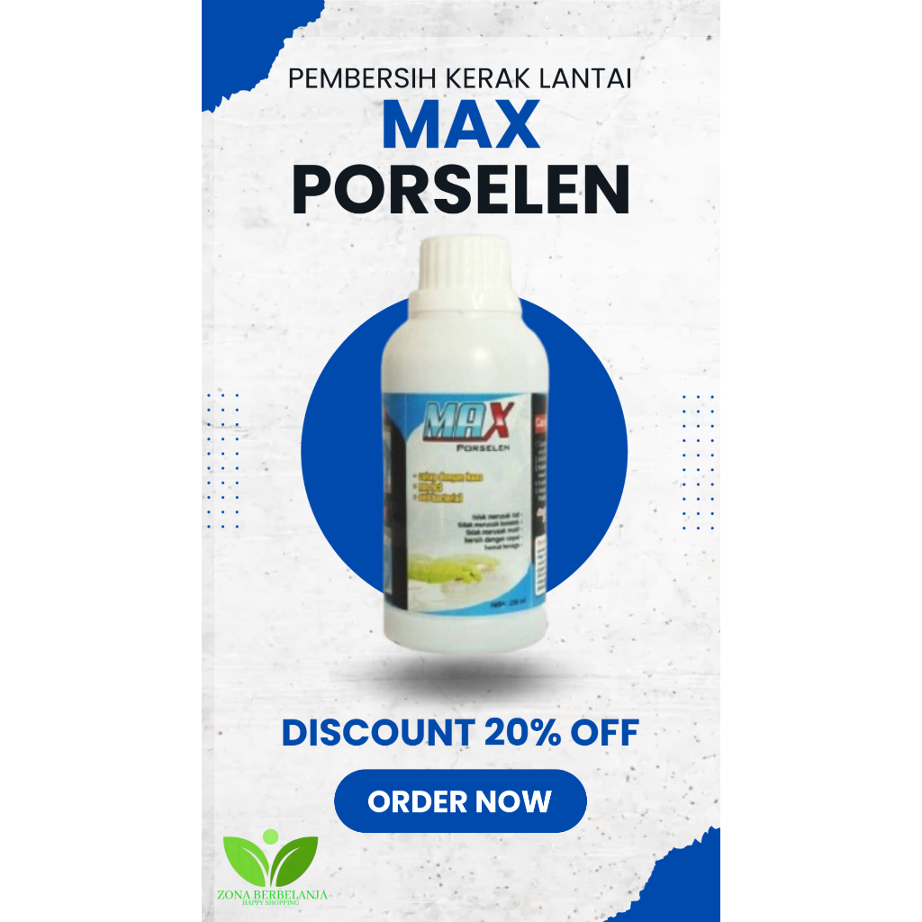 MAX PORSELEN Pembersih Keramik WC Kloset Dan Kerak Lantai