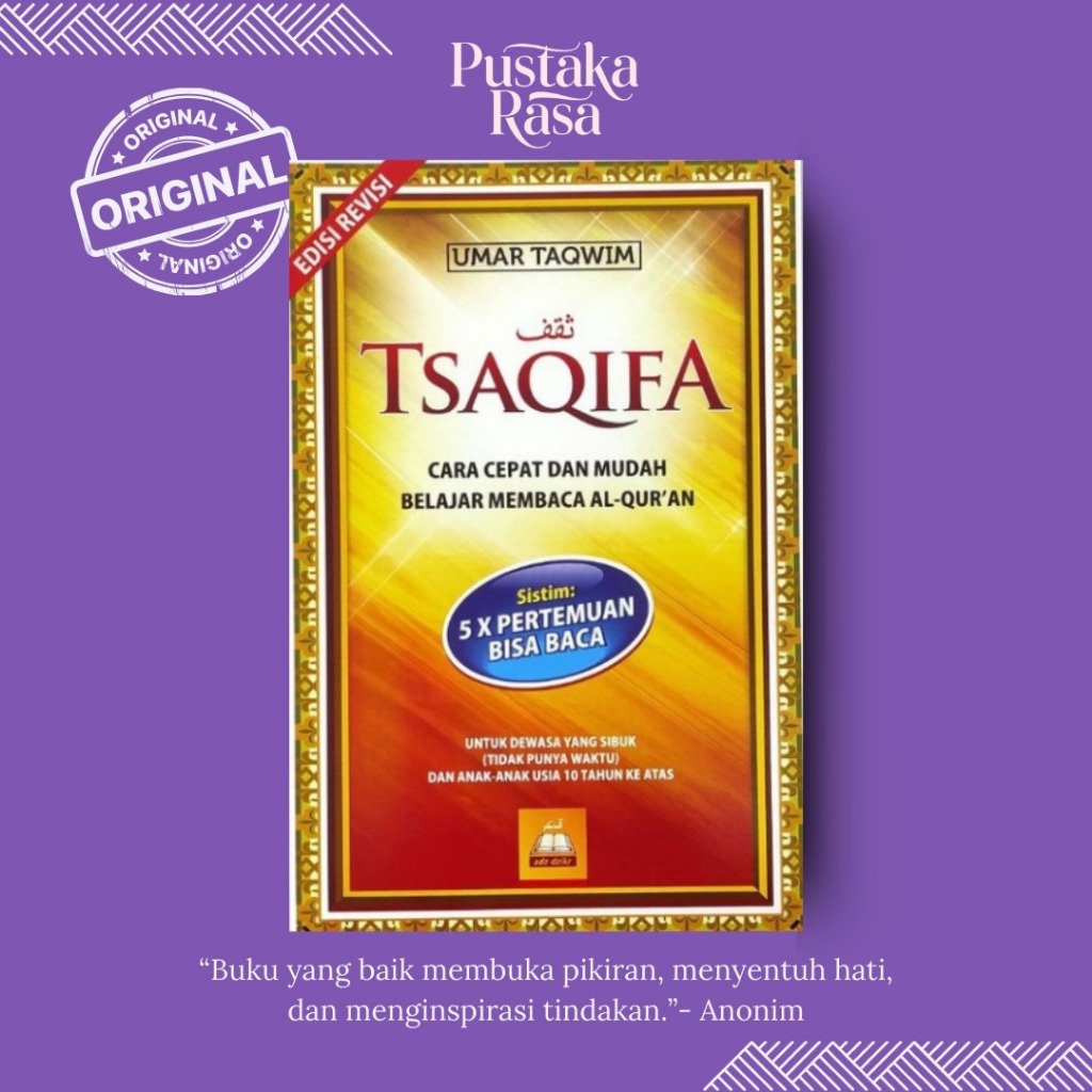 PUSTAKA RASA - Tsaqifa cara mudah dan cepat belajar membaca alquran Umar Taqwim Adz-dzikri AR