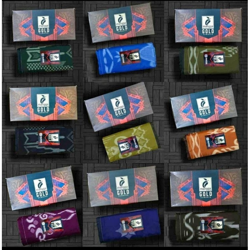 Sarung mangga gold kembang dewasa