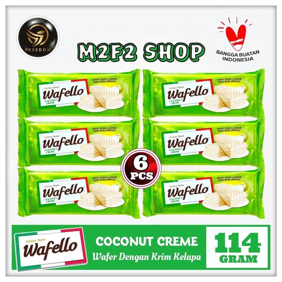 

Roma Wafer Wafello Coconut Creme | Krim Kelapa - 114 gr (Kemasan 6 Pcs)