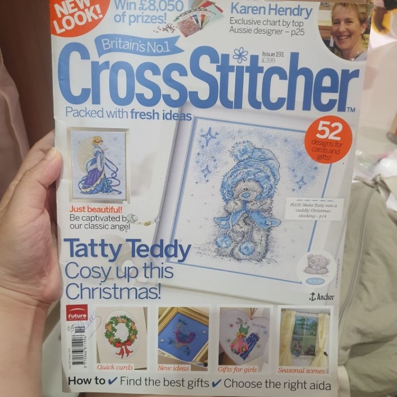 Cross Stitcher Stitch Magazine Majalah Issue 191 Pola Pattern Tatty Teddy Anchor DMC CrossStitcher K
