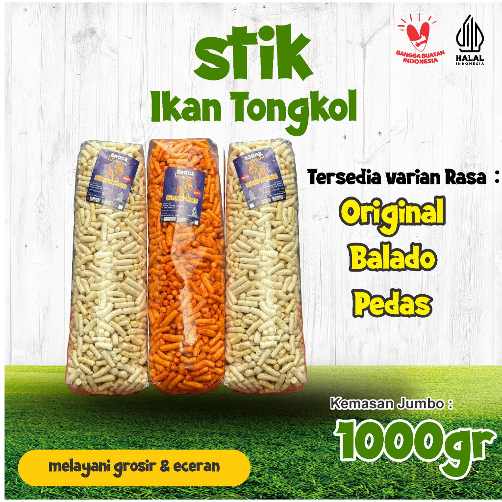 

Stik Ikan Tongkol Jumbo | Stik Ikan Tongkol 1kg | Stick Ikan Tongkol 1000g | Kerupuk Ikan Tongkol