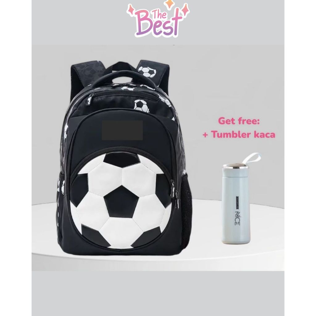 INEEDY Tas Sekolah Ransel ANAK COWOK BOLA untuk SMP SMA model terbaru