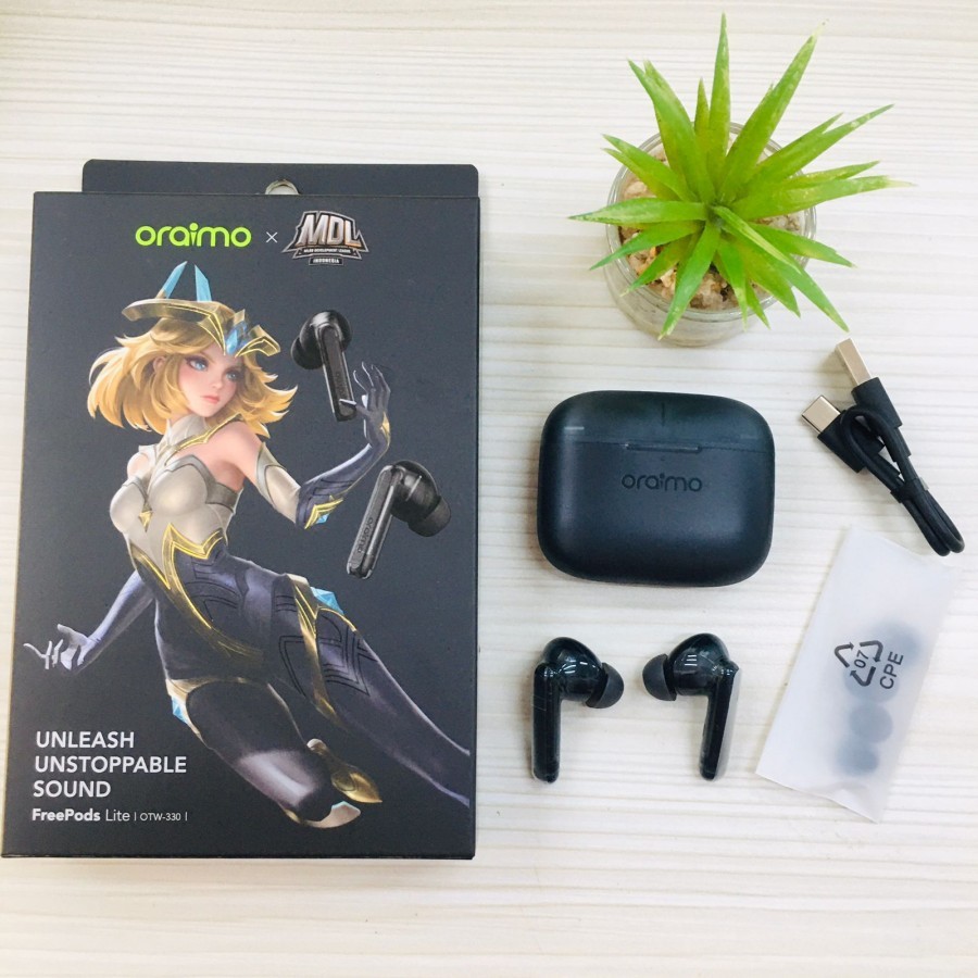 ORAIMO TWS FreePods Lite OTW 330 MDL Earphone Bluetooth Stereo V5.3 Waterproof Headset Mikrofon Bass