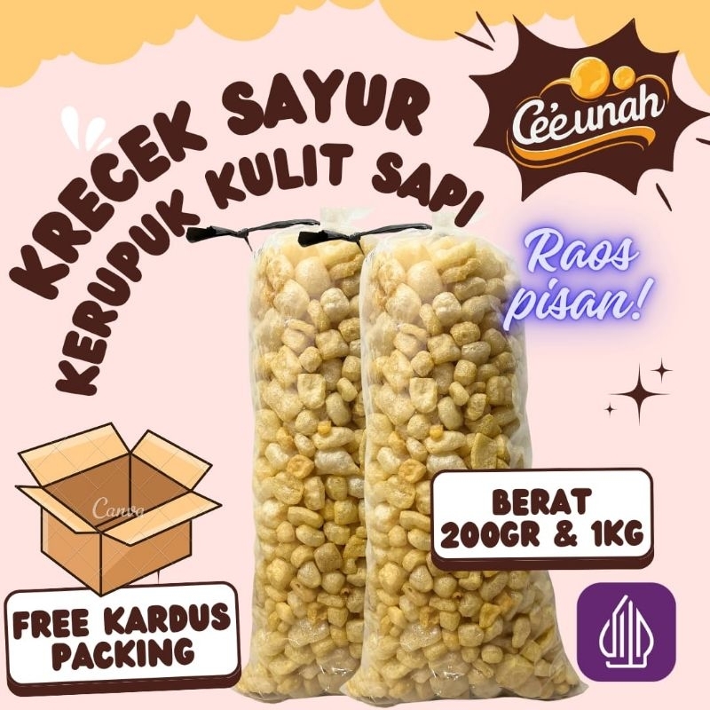 

1 BALL KRECEK SAYUR UNTUK DI MASAK KERUPUK KULIT SAPI ASLI ± 900GR KILOAN VIRAL MURAH ENAK HALAL RENYAH