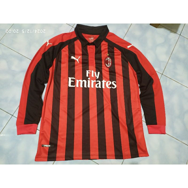 Jersey AC Milan lengan panjang Size M