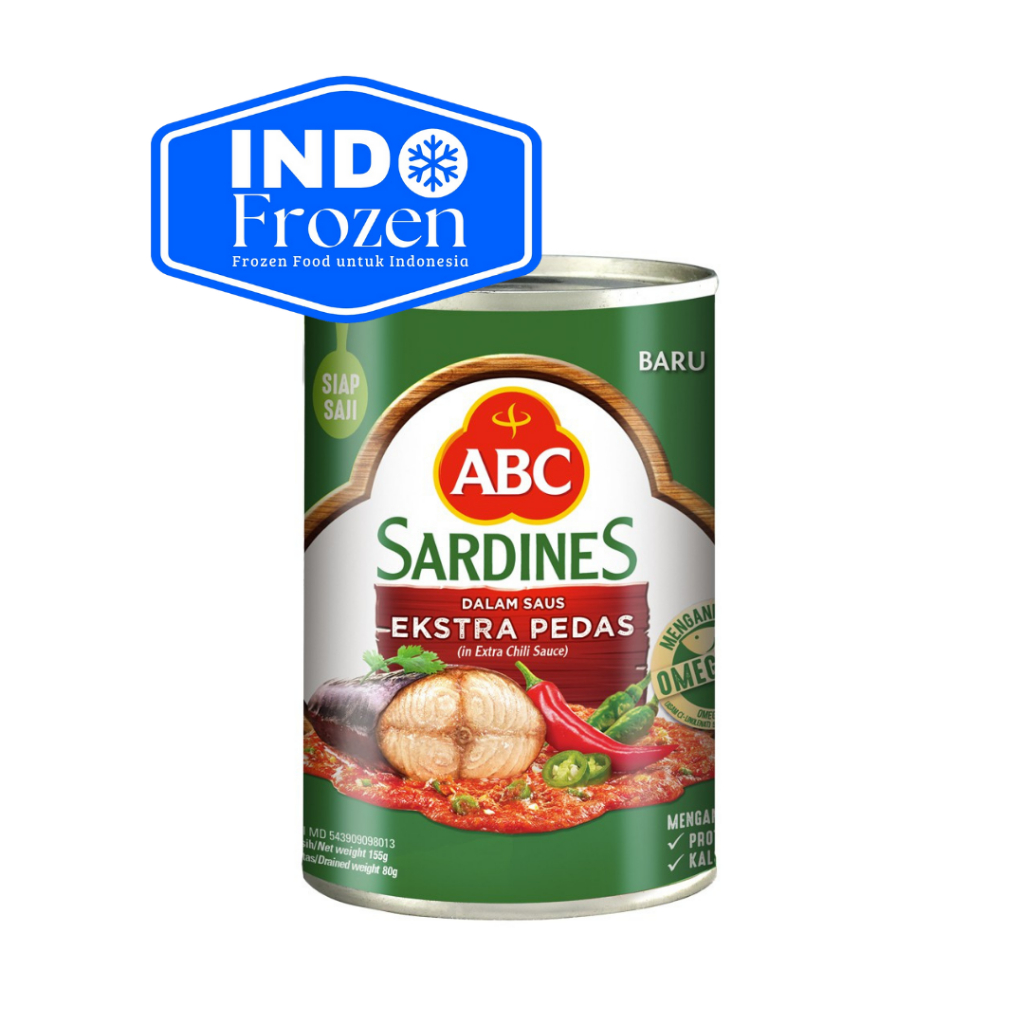 

ABC SARDEN EXTRA PEDAS 155GR IKAN SARDEN KALENG