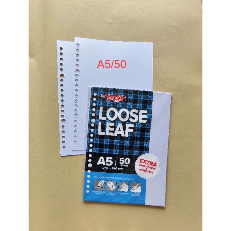 

BIG BOSS Isi Loose Leaf Plain / Polos A5 isi 50 lembar