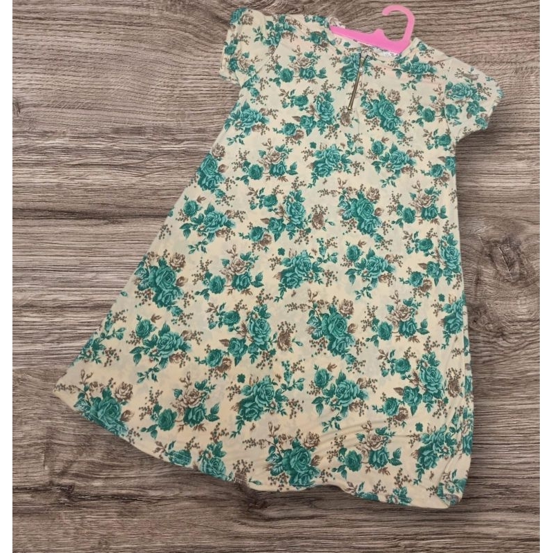 Daster Dress Wanita Jersey Korea Rok Klok Payung Zipper Resleting Kekinian