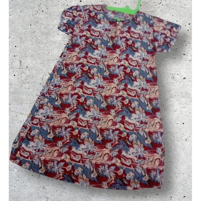 Daster Dress Wanita Jersey Korea Rok Klok Payung Zipper Resleting Kekinian