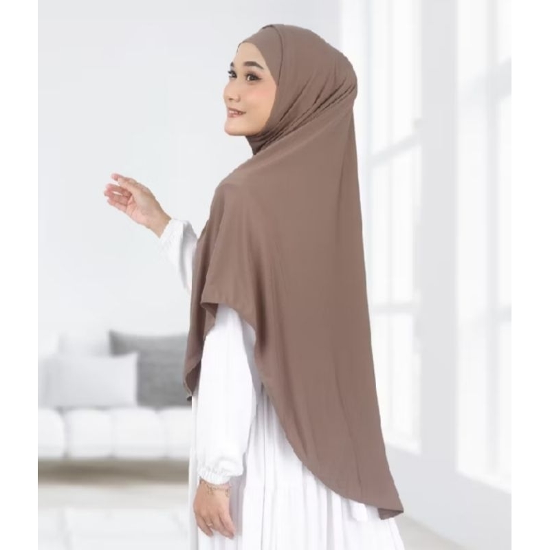 Jilbab lolly jersey malay size XL/ jilbab non pet/ jilbab instant