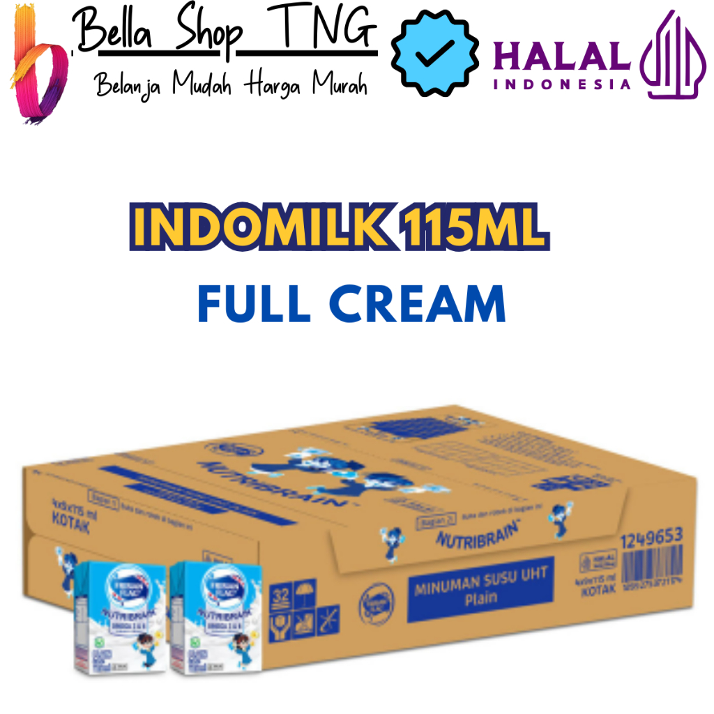 

Frisian Flag Nutribrain Susu UHT Cair Plain 36 x 115 ml - Karton