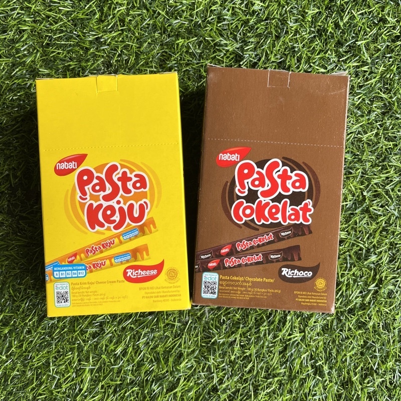 

NABATI PASTA KEJU & COKLAT 6 GRAM 1 BOX ISI 30PCS