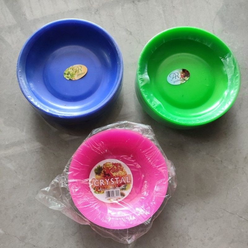 Lepek Snack prasmanan 12 pcs selusin /Piring plastik kecil/Tatakan gelas plastik/KH Cristal no 6