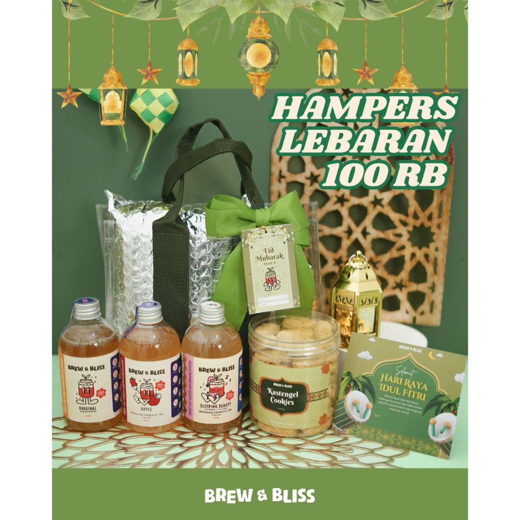 

HAMPERS LEBARAN TERLARIS - EID MUBARAK HAMPERS - HAMPERS KUE KERING KASTENGEL - PARSEL MURAH - MINUMAN KOMBUCHA TEH PREMIUM COLLAGEN LAVENDER APEL APPLE PROBIOTIK TEH