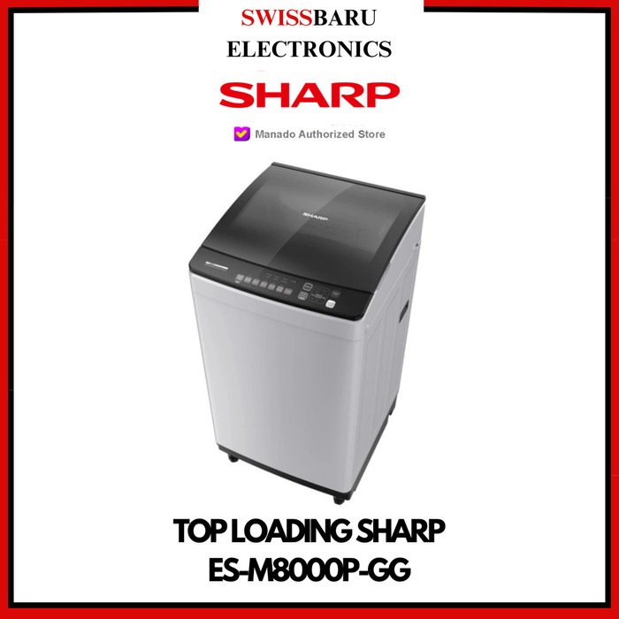 MANADO - MESIN CUCI OTOMATIS SHARP ES-M8000P-GG
