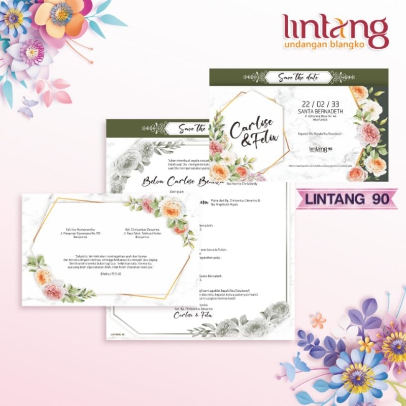UNDANGAN PERNIKAHAN Lintang 90