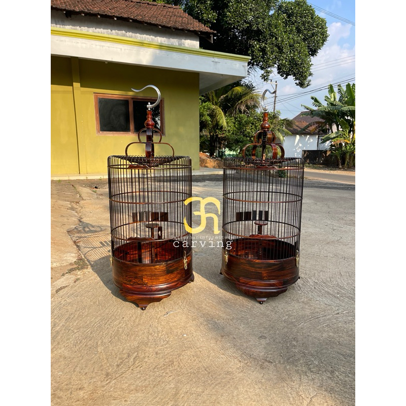 sangkar branjangan bahan kayu sonokeling alas kayu tinggi tebok 21