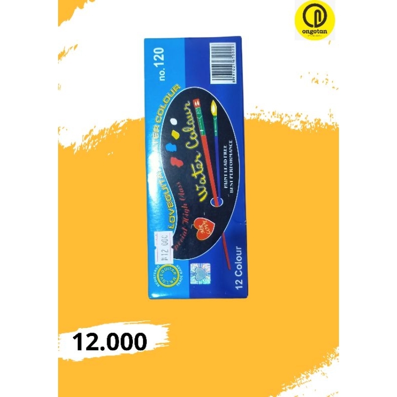 

Cat Air Water Colour Merk Mr. LoveGuitar isi 12 warna