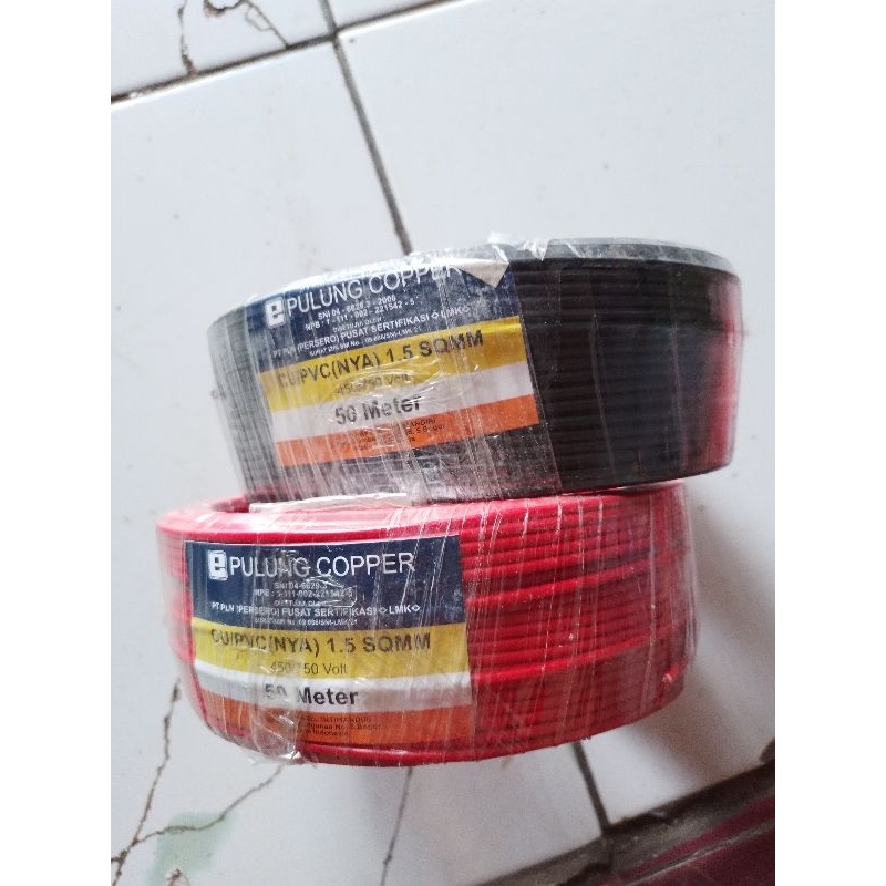 kabel NYA 1×1,5×50M merk pulung