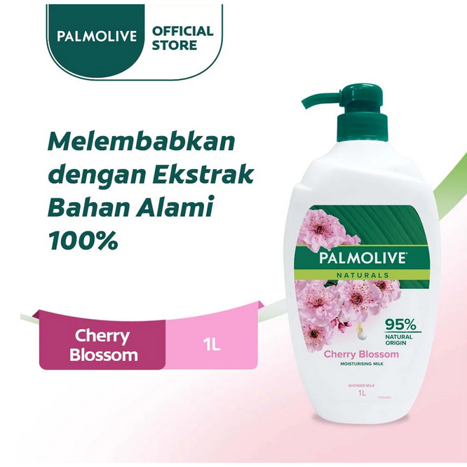 Sabun Mandi PALMOLIVE Sabun Mandi Cherry Blossom Botol 1L - Sabun Mandi Cair Bisa COD