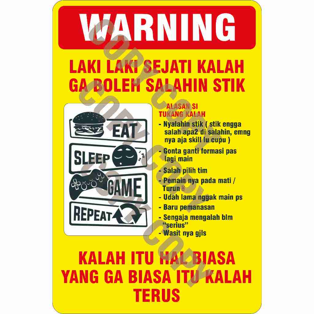 

STIKER GAME (KALAH ITU HAL BIASA YANG GA BIASA ITU KALAH TERUS )