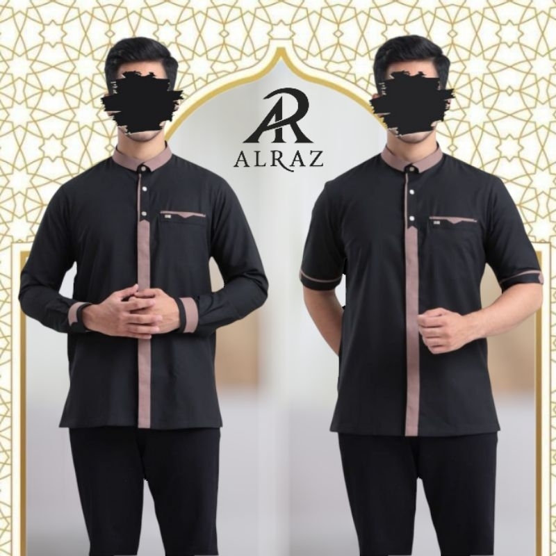 BLACK JUMBO | Koko Al Raz Hitam Series Premium Model Kombinasi Desain Shakir Khusus Size Besar | XXL